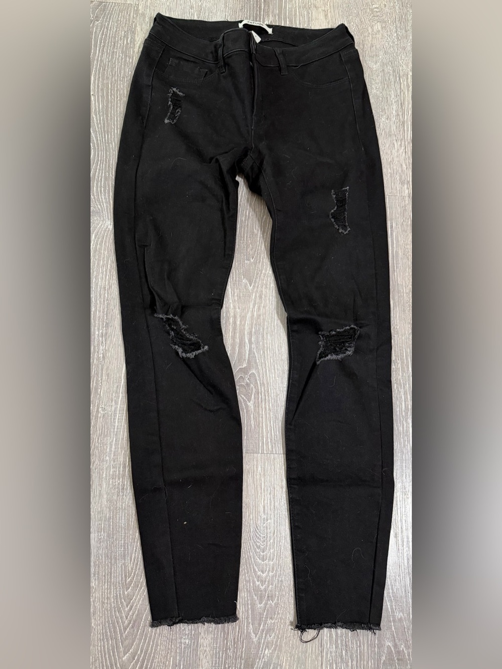 refuge Black Skinny Distressed Women's Jeans